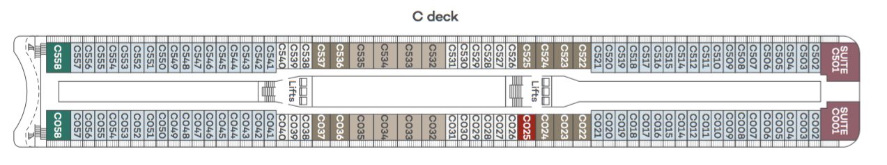Saga Ocean Cruises Spirit of Adventure Deck Plan C Deck.png